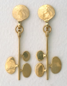 Symbol earrings cherries on a stick in 9K gold